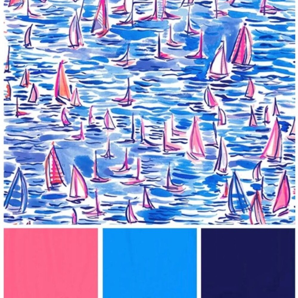 Lilly Pulitzer Colette Skort Zanzibar Blue Boatylicious Scalloped Skort - Picture 7 of 17